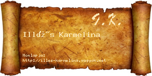 Illés Karmelina névjegykártya